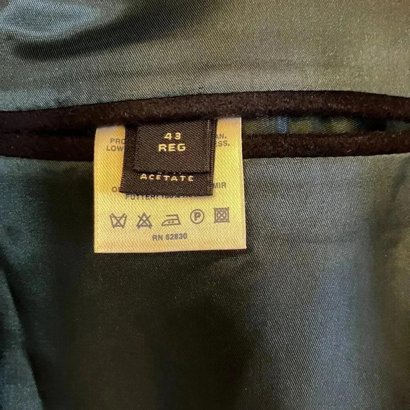 Lands' End Mens Vintage Y2K 100% Cashmere Luxury Blazer Jacket 43R Blue FA EXC - Picture 7 of 12